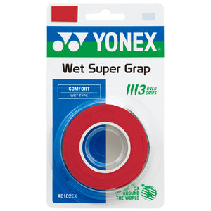 Yonex Wet Super Grap - 3 Pack - Wine Red