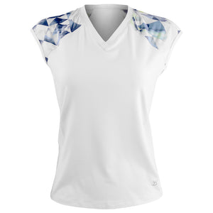 Sofibella Women's Kaleidoscope Raglan Cap Sleeve - White