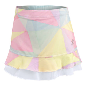 Sofibella Girls UV Colors Ruffle Skort - Rainbow Prism