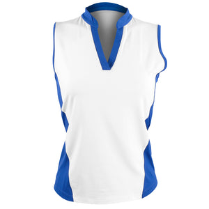 Sofibella Women's Miss Santorini Sleeveless V-Neck Top - White/Ocean