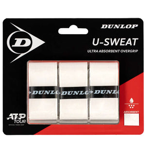 Dunlop U-Sweat Overgrip - 3 Pack - White