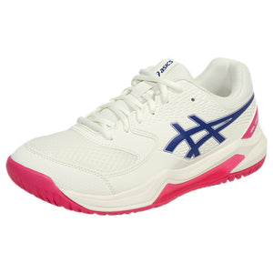Asics Women's Gel-Dedicate 8 - D Width - Cream/Dark Cobalt