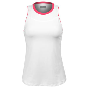 Lija Women's The One To Beat Gracey Tank - White/Raspberry