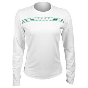 Sofibella Women's Green Spirit Longsleeve Top - White