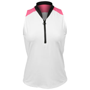 Sofibella Women's Amore Mio Zip Tank - White