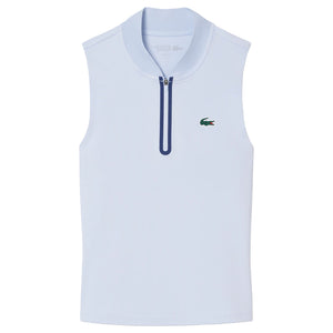Lacoste Women's Ultra Dry Stretch Sleeveless Polo - Light Blue