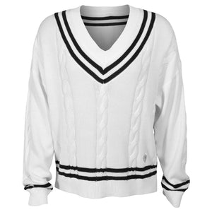 MPG Women's Club Sweater - Brilliant White/Black