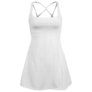 MPG Women's Cloud Strappy Back Dress - Brilliant White