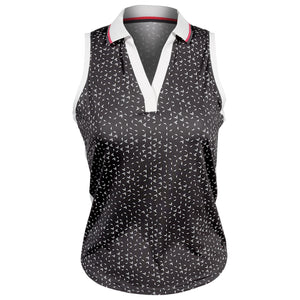 Sofibella Women's Berry Fusion Sleeveless Polo - Jetset