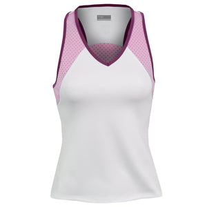 Lija Women's Born To Play Starter Tank - White/Peonies