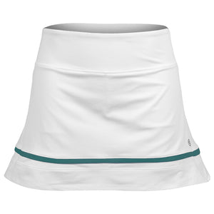 Lija Women's Match Point Banded Arena Skort - White/Everglade
