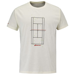 Babolat Men's Court Graphic Tee - Cannoli Cream