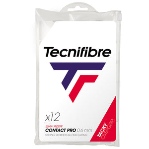Tecnifibre Contact Pro Overgrip - 12 Pack - White