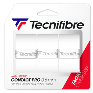 Tecnifibre Contact Pro Overgrip - 3 Pack - White