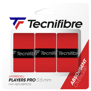 Tecnifibre Players Pro Overgrip - 3 Pack - Red