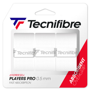 Tecnifibre Players Pro Overgrip - 3 Pack - White