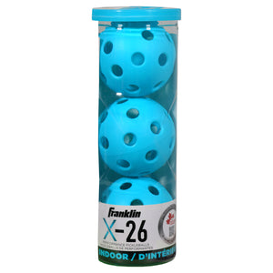 Franklin Pickleball X-26 Indoor 3 Pack - Blue