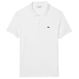 Lacoste Men's Pima Cotton Ribbed Polo - White