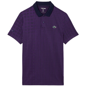 Lacoste Men's Medvedev X Tennis Polo - Purple/Navy Blue