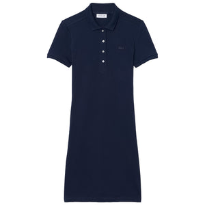 Lacoste Women's Stretch Mini Pique Polo Dress - Navy Blue