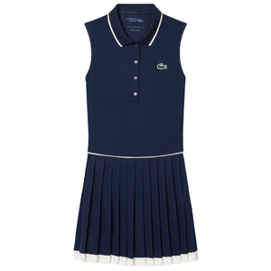 Lacoste Women's Heritage Ultry Dry Tennis Dress - Navy Blue/White