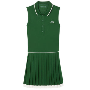 Lacoste Women's Heritage Tennis Dress - Green/White