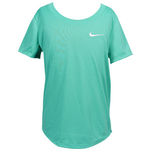 Nike Girls DriFit Scoop Tee - Green Frost