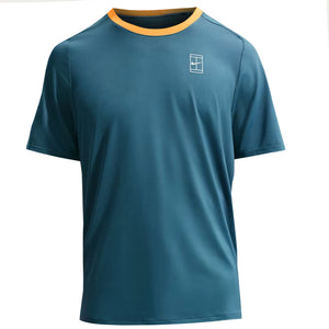 Nike Men's Advantage Court Tee - New Slate/Laser Orange