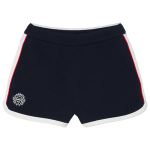 Lacoste Women's Heritage Stretch Pique Short - Navy Blue/White