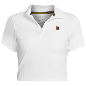 Nike Women's Heritage Cropped Polo - White