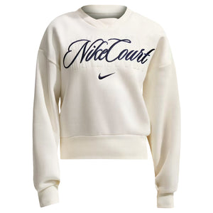 Nike Women's Court Crewneck Sweater - Sail/Midnight Navy