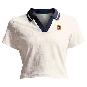 Nike Women's Court Crop Top - Sail/Midnight Navy