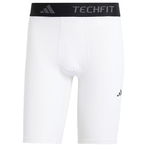 adidas Men's Techfit Compression Training Shorts - White