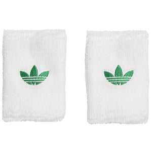 adidas Large Tennis Wristbands 2 Pack - White/Green
