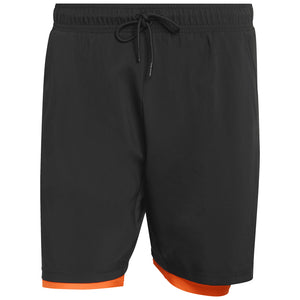 adidas Men's Club 2-In-1 Short - Black/Orange