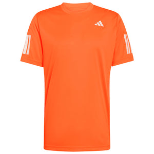 adidas Men's Club 3 Stripe Tee - Pure Orange