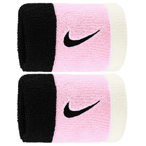 Nike Swoosh Doublewide Wristband 2 Pack - Pink Foam/Multi