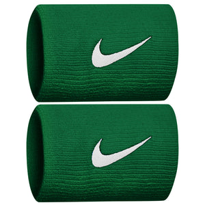 Nike Swoosh Premier Doublewide Wristbands 2 Pack - Gorge Green