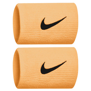 Nike Swoosh Premier Doublewide Wristbands 2 Pack - Tangerine Tint