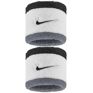 Nike Swoosh Classic Wristband 2 Pack - White/Black
