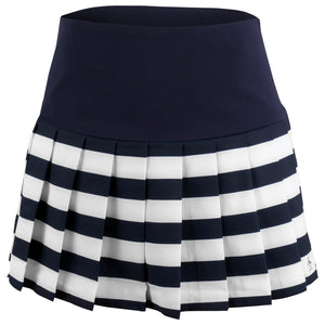 Penguin Women's Striped Pleated Skort - Black Iris