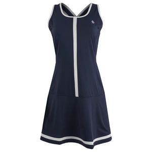 Penguin Women's Essentials Sleeveless Tennis Dress - Black Iris