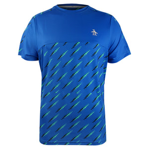 Penguin Men's Performance Ball Block Tee - Electric Blue Lemonade