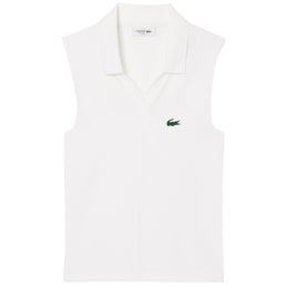 Lacoste Women's Sleeveless Stretch Polo - White