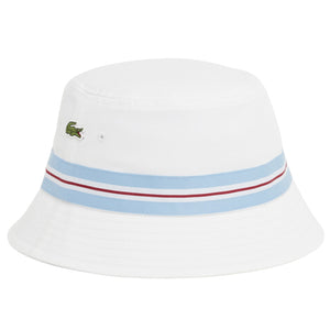 Lacoste Archive Cotton Twill Bucket Hat - White
