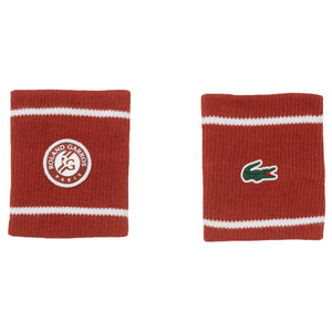 Lacoste Roland Garros Jersey Wristbands - Copper Red