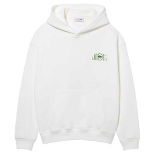Lacoste Men's Multi Print Fleece Hoodie - Flour