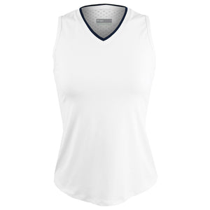 Lija Women's Must Haves Victory Tank - White/Dark Navy