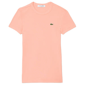Lacoste Women's Ribbed Tee - Rose