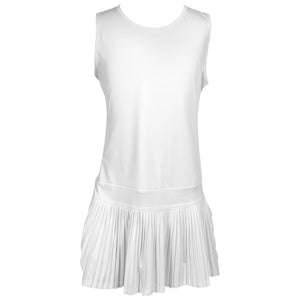 Fila Girls Pleated Bottom Tennis Dress - White